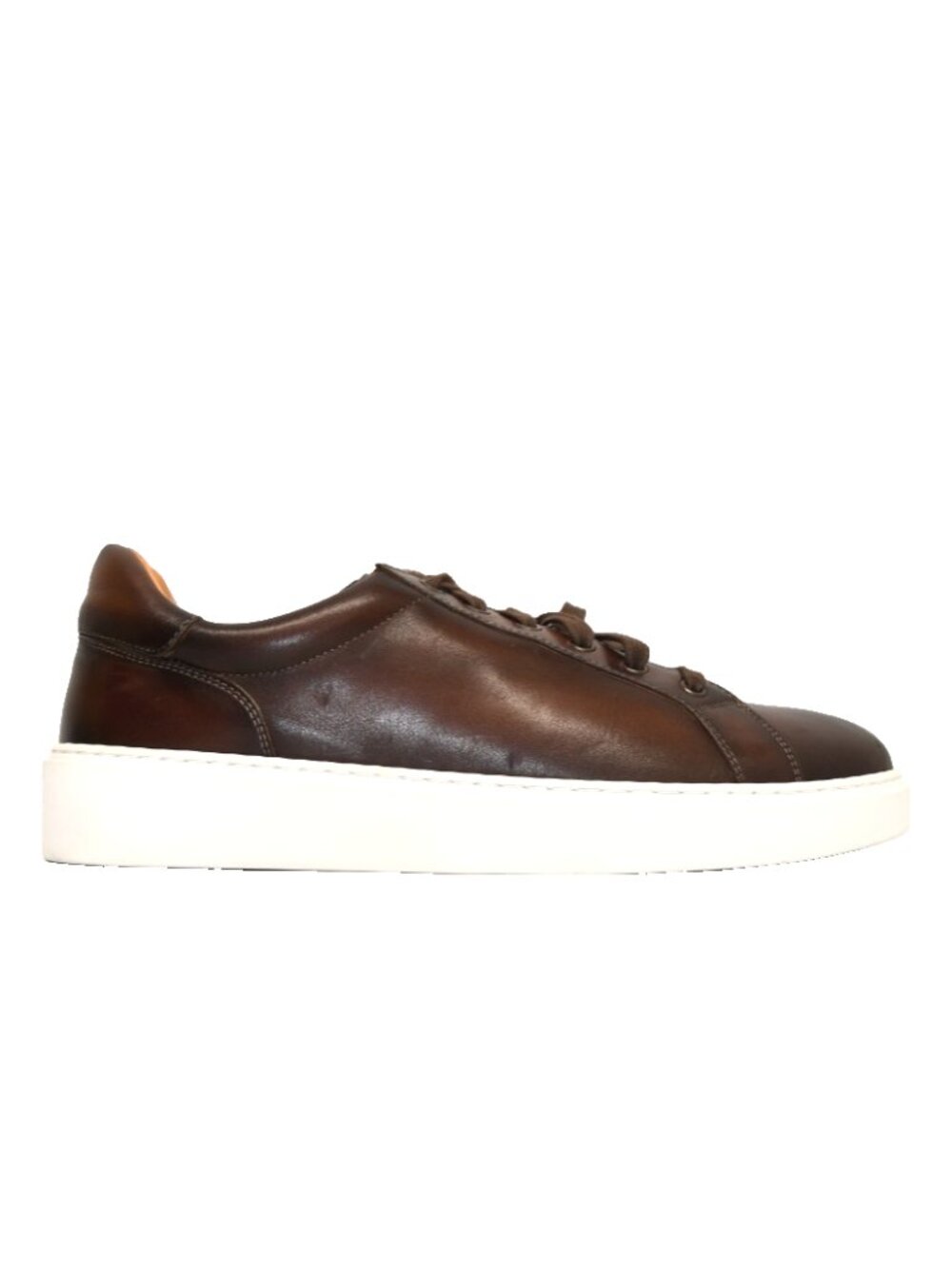 New! Magnanni Camino Lo Men's Brown Leather Low-Top Sneakers 25914 9.5 M DD560